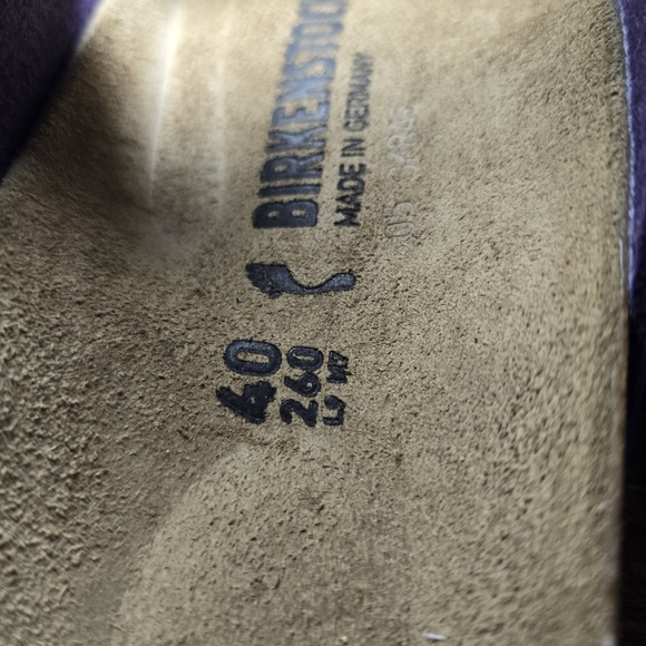 Birkenstock New w/o Box Arizona Plum Purple Birko Flor Patent Regular Size‎ 9 - Picture 8 of 9